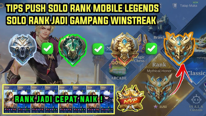 Tips Push Rank Mobile Legends dengan Cepat untuk Pemain Solo dan Tim